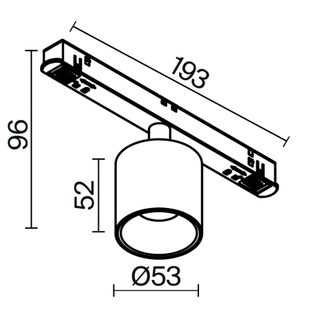 Трековый светильник Technical TR132-4-7W-DS-W