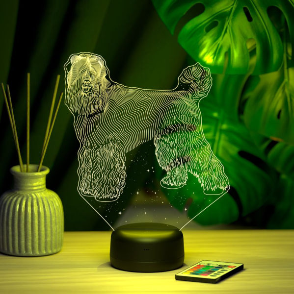 3D светильник  Светильник "Чёрный терьер"