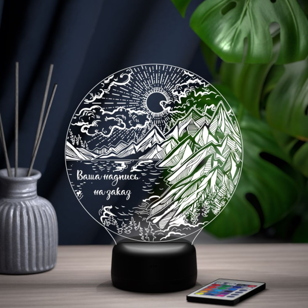 3D светильник  Светильник "Горы Алтая"