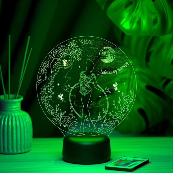 3D светильник  Светильник "Гимнастка с обручем (Тренеру)"