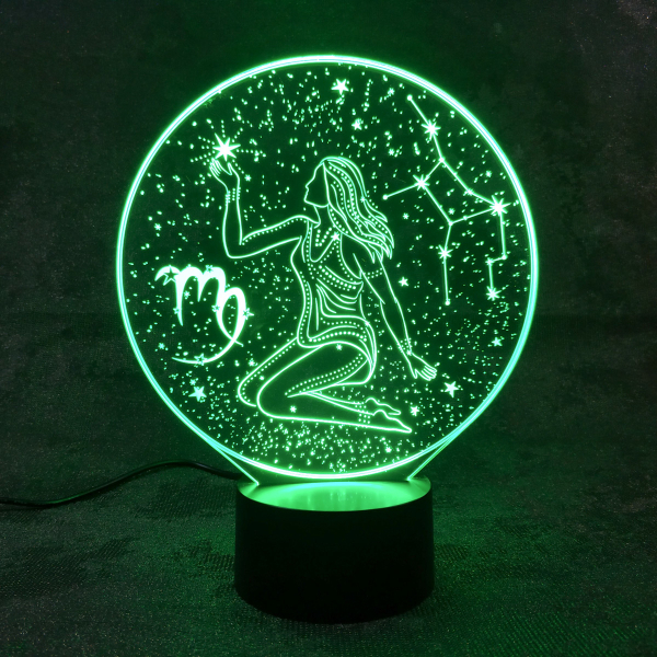 3D светильник  Зодиак - Дева