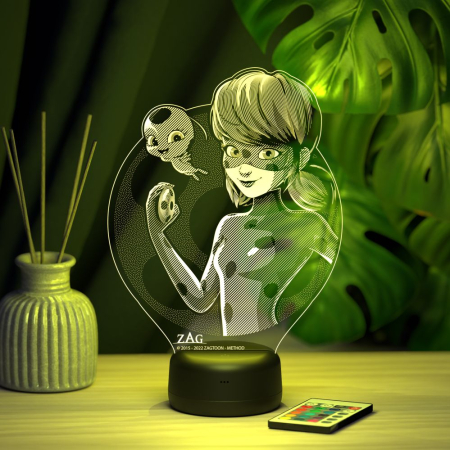 3D светильник  Леди Баг