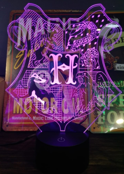 3D светильник  Герб школы Хогвартс (Гарри Поттер)