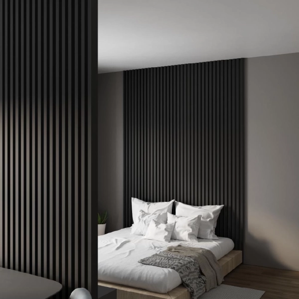 2К Интерьерная рейка МДФ Stella Ривьера Standard Black Edition 40*30*2700 (уп.4 шт.)