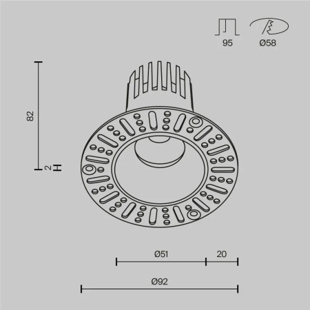 Встраиваемый светильник Technical DL119-10W-3K-TRS-W
