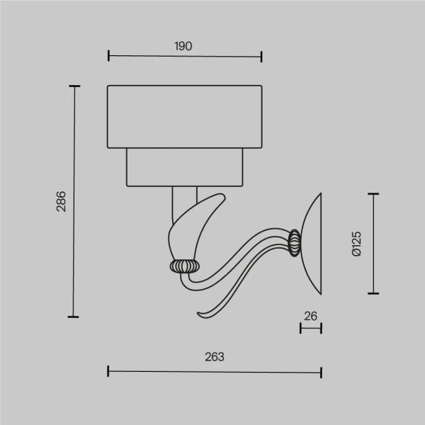 Настенный светильник (бра) Maytoni H311-01-G