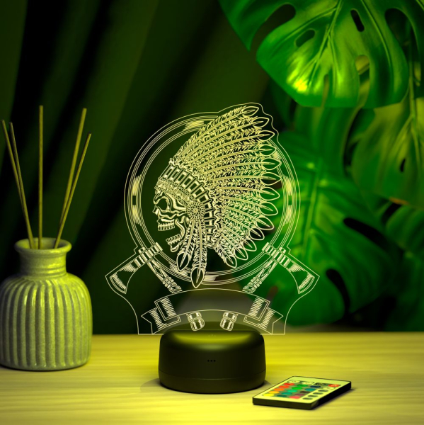 3D светильник  Светильник "Вождь Краснокожих"