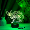 3D светильник  Светильник "Кошка Сфинкс"