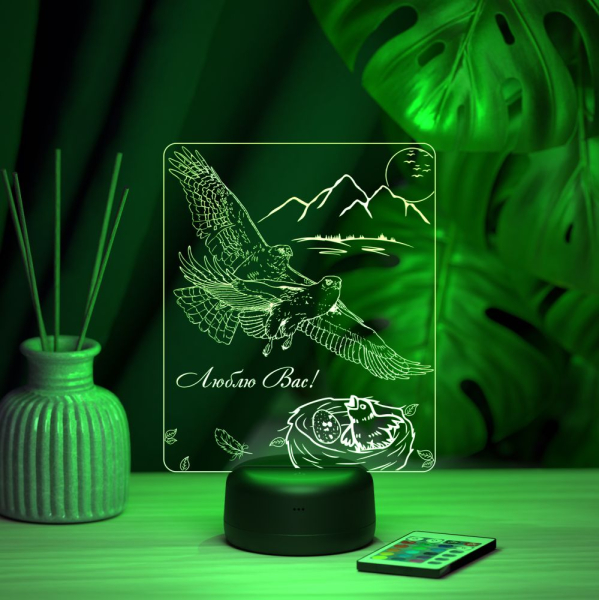 3D светильник  Светильник "Соколиная семья"