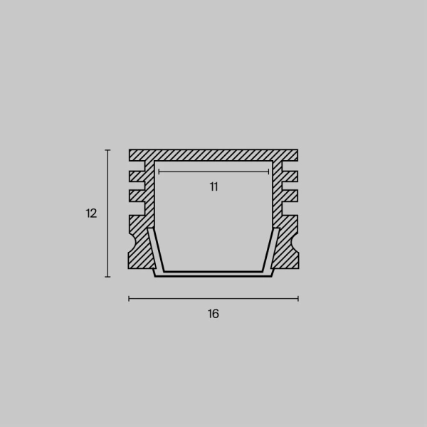 Профиль Led Strip ALM005S-2M