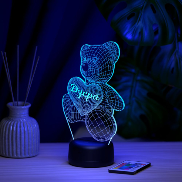 3D светильник  Светильник "Мишка с именем Дзера"