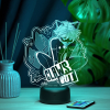 3D светильник  Супер кот 2