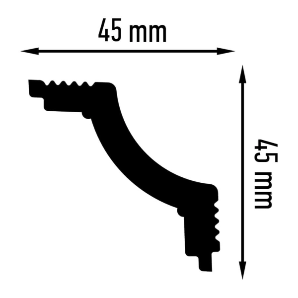 Уголок внутренний K 45/45 (25*4)