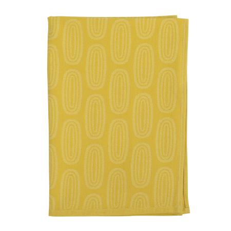 Полотенце кухонное с принтом sketch горчично-желтого цвета из коллекции wild, 45х70 см