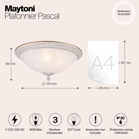 Потолочный светильник Maytoni C908-CL-03-W