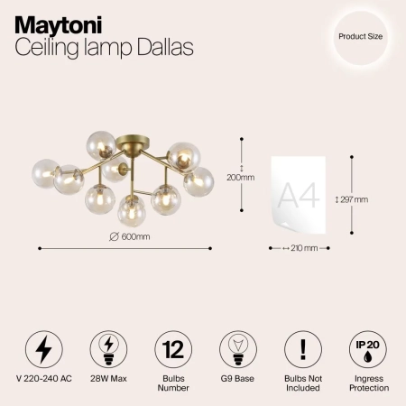 Потолочный светильник Maytoni MOD545PL-12G