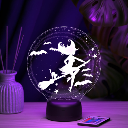 3D светильник  Светильник "Ведьмочка - Магия начинается"