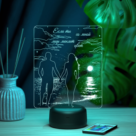 3D светильник  Светильник "Пара на закате"