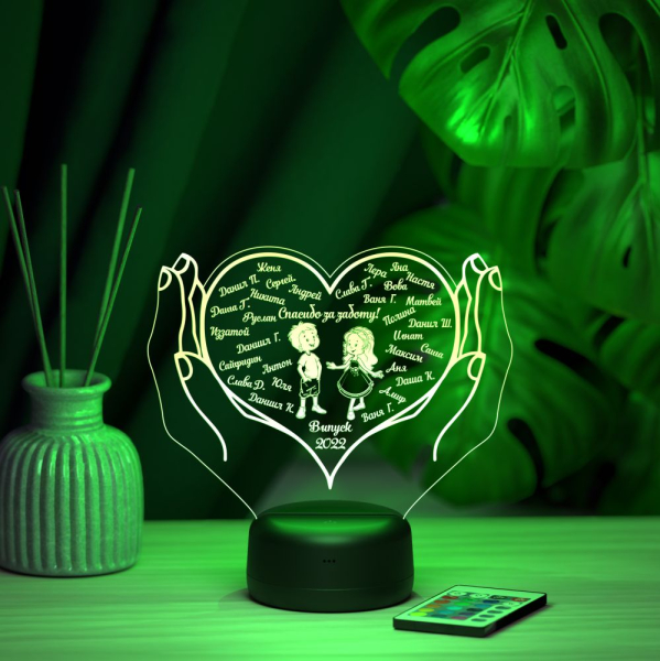 3D светильник  Светильник "Воспитателю за заботу"