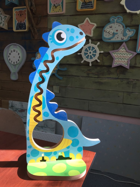 Копилка Динозаврик принт разноцветный