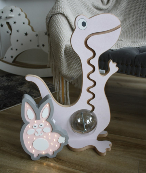 Копилка Динозаврик Нежно-розовый (печать)