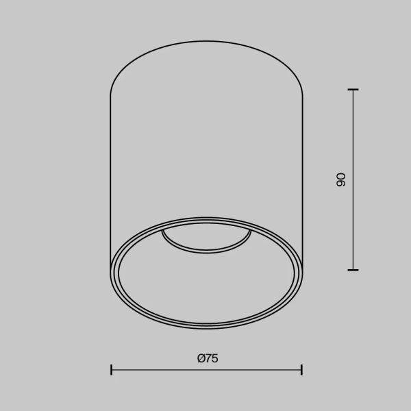 Потолочный светильник Technical C064CL-12W3K-RD-B