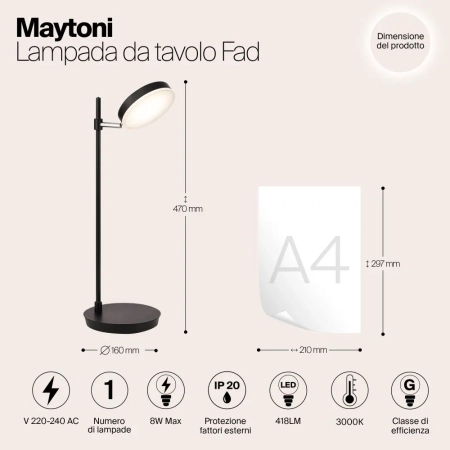 Настольный светильник Maytoni MOD070TL-L8B3K