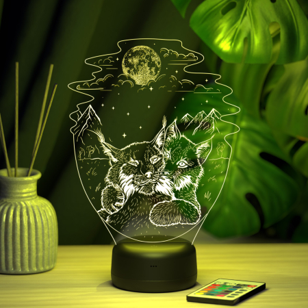3D светильник  Светильник "Две рыси"