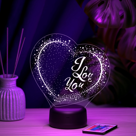 3D светильник  Светильник "Звёздное сердце"