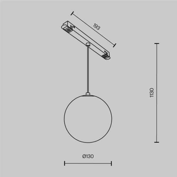 Трековый подвесной светильник Technical TR039-2-5W3K