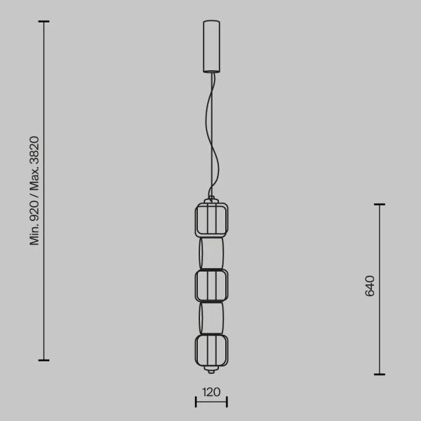 Подвесной светильник Maytoni MOD381PL-L30CH3K
