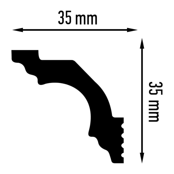 Плинтус потолочный Плинтэкс I 35/35 SC (110 шт)