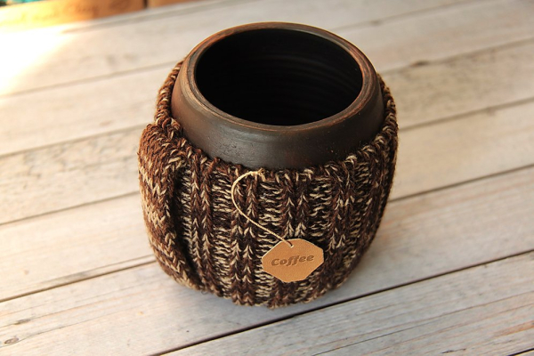 Вязаная кружка "Кофе по-венски"