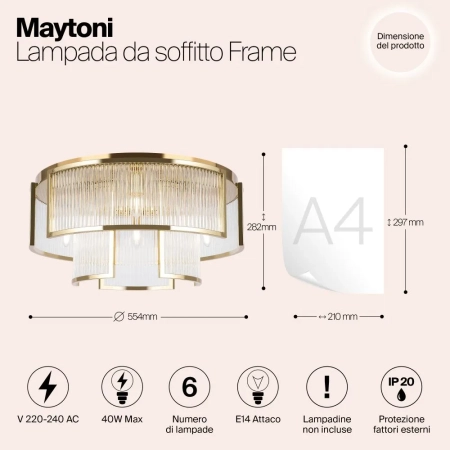 Потолочный светильник Maytoni MOD174CL-06G