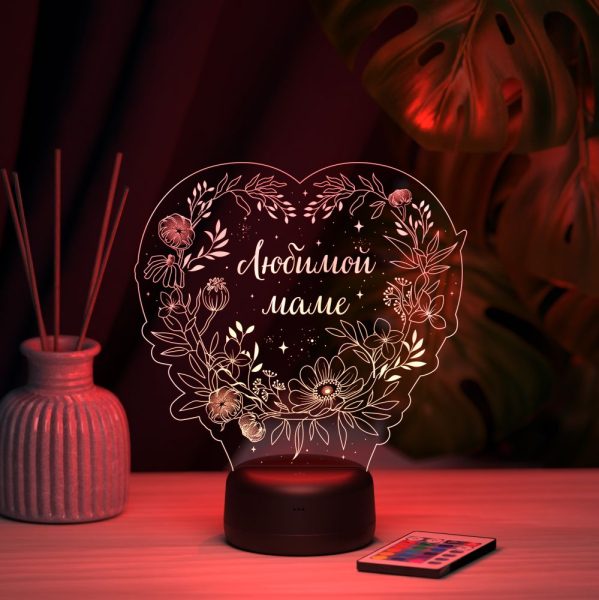 3D светильник  Светильник "Рамка с цветами"