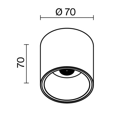Потолочный светильник Technical C064CL-L12W3K