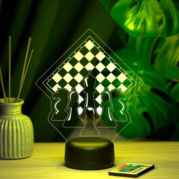 3D светильник  Светильник "Шахматы"