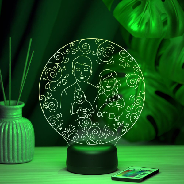 3D светильник  Светильник "Семья"