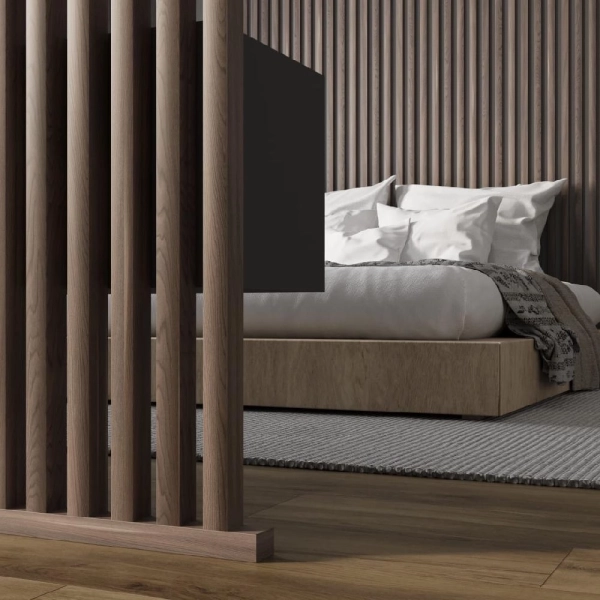 2К Интерьерная рейка МДФ Stella Милана Light Орех Бразильский 20*30*2700 (уп.8шт.)