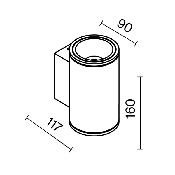 Уличный настенный светильник Outdoor O303WL-L10W3K
