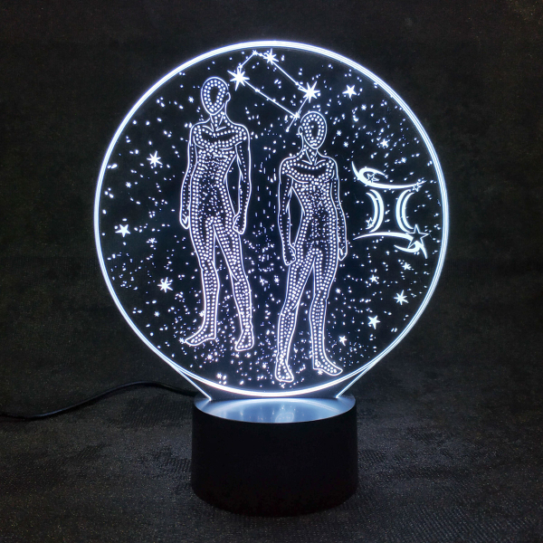 3D светильник  Зодиак - Близнецы