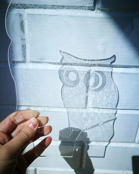 3D светильник  Пластина с любым рисунком для светильников