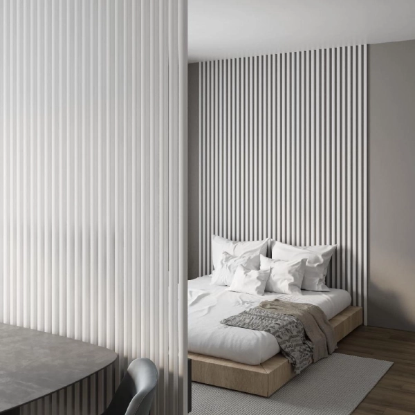 2К Интерьерная рейка МДФ Stella Милана Standard Белый 20*30*2700 (уп.8 шт.)