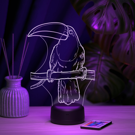 3D светильник  Светильник "Попугай тукан"