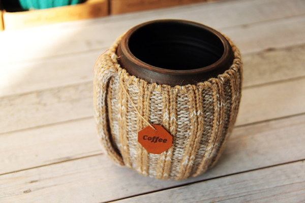 Вязаная кружка "Латте"