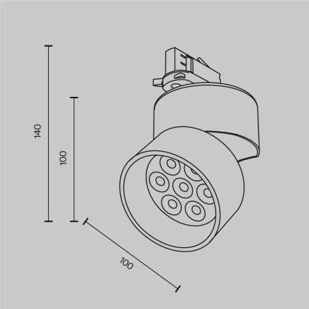 Трековый светильник Technical TR199-3-15W4K-M-B