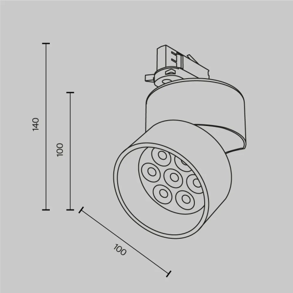 Трековый светильник Technical TR199-3-15W4K-M-B