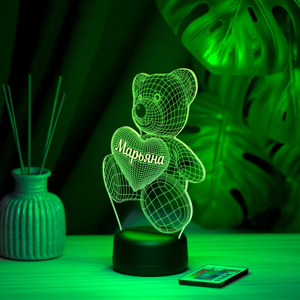 3D светильник  Светильник "Мишка с именем Марьяна"