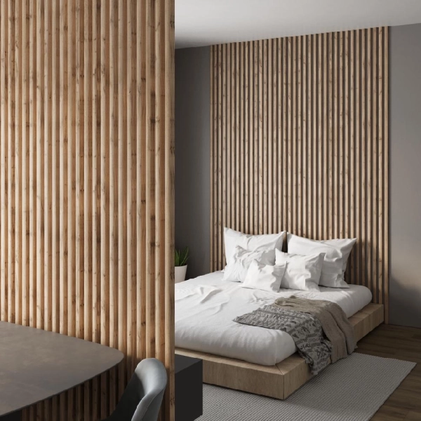 Интерьерная рейка МДФ Stella Милана Light Пекан 20*30*2700 (уп.8шт.)