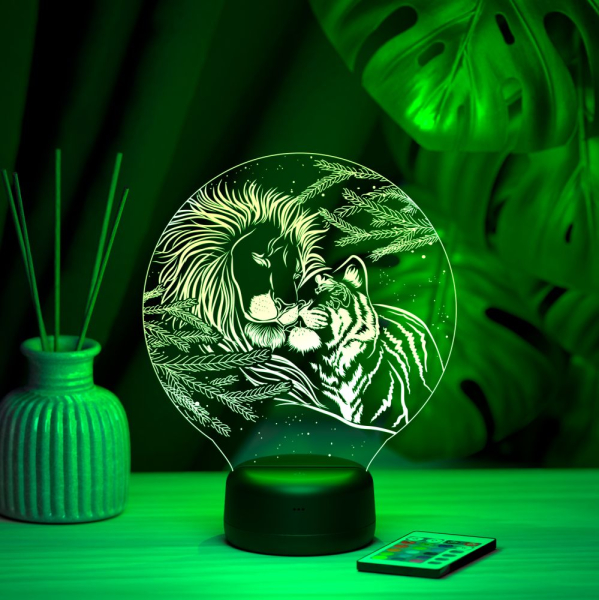 3D светильник  Светильник "Львы"